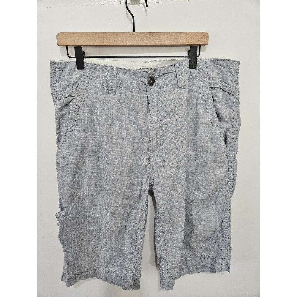 Buckle Black Passion Light Blue Cotton Tailored Shorts Mens 36 BB26677A
